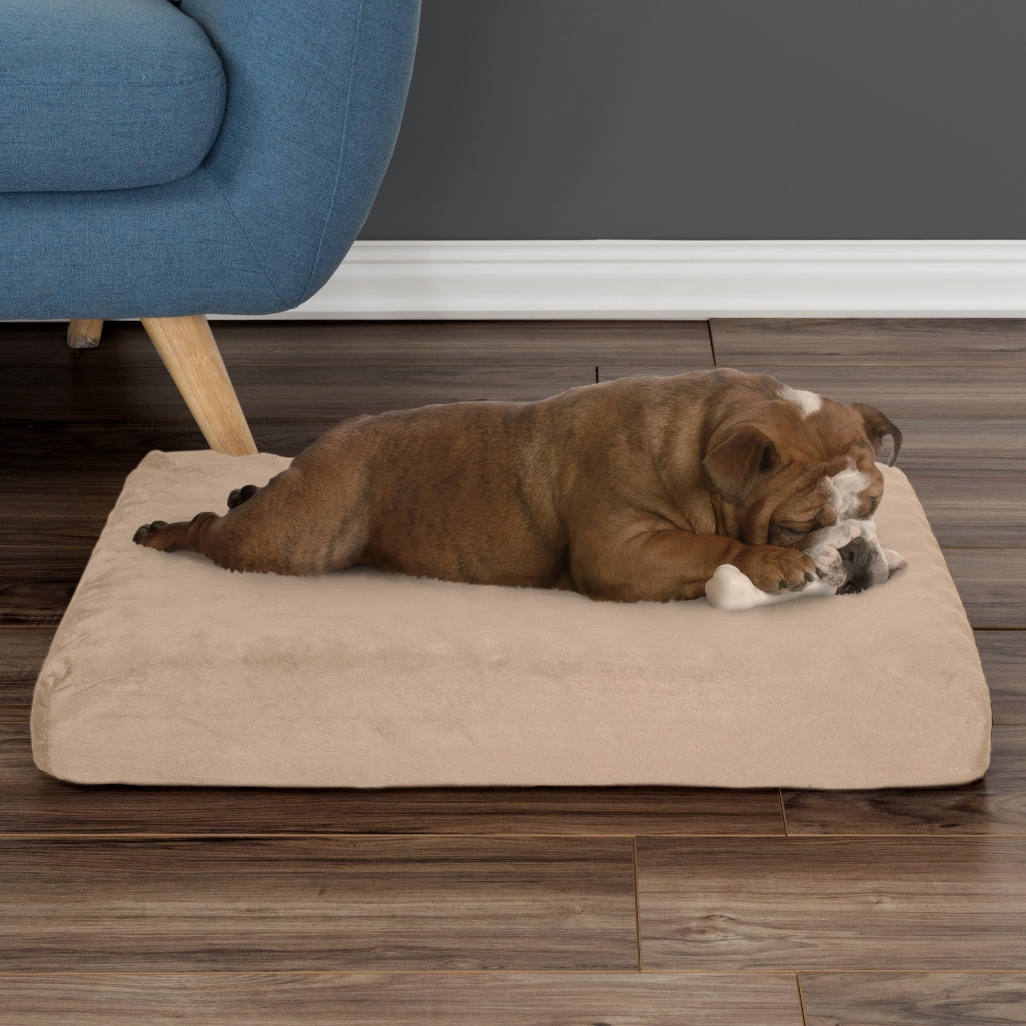 Orthopedic Dog Bed - 2-layer Memory Foam Crate Mat With Machine