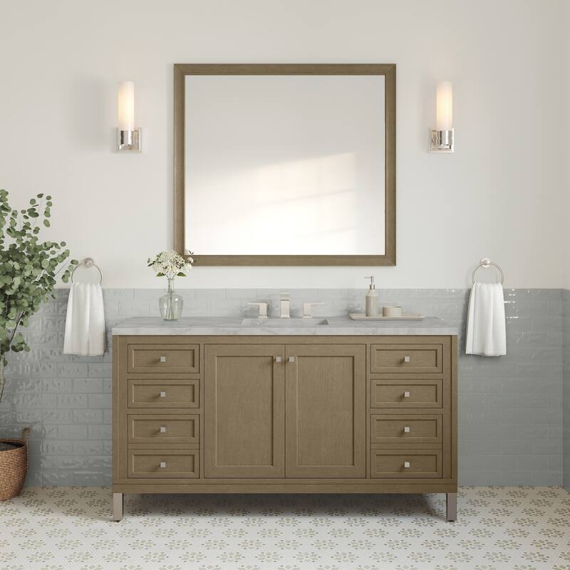 Chicago 60" Single Vanity, Walnut Whisper