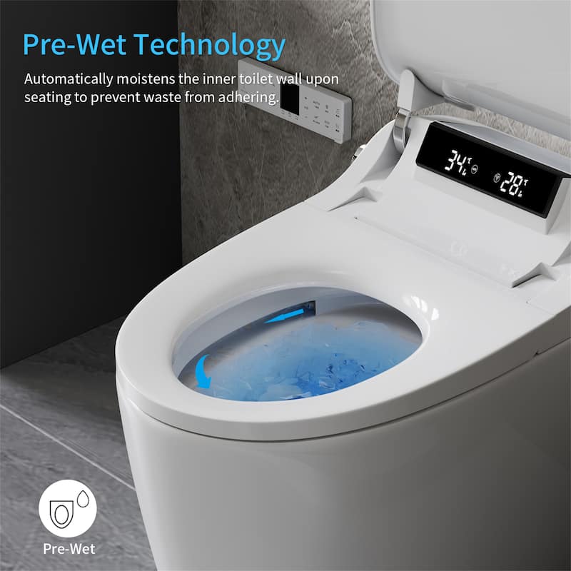 Hands-Free Smart Toilet with Foot Sensor Operation