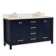 preview thumbnail 12 of 16, PROOX 60 inch Freestanding Bath Vanities with Engineered Culture Marble Top Undermount Sink - 60" Navy Blue