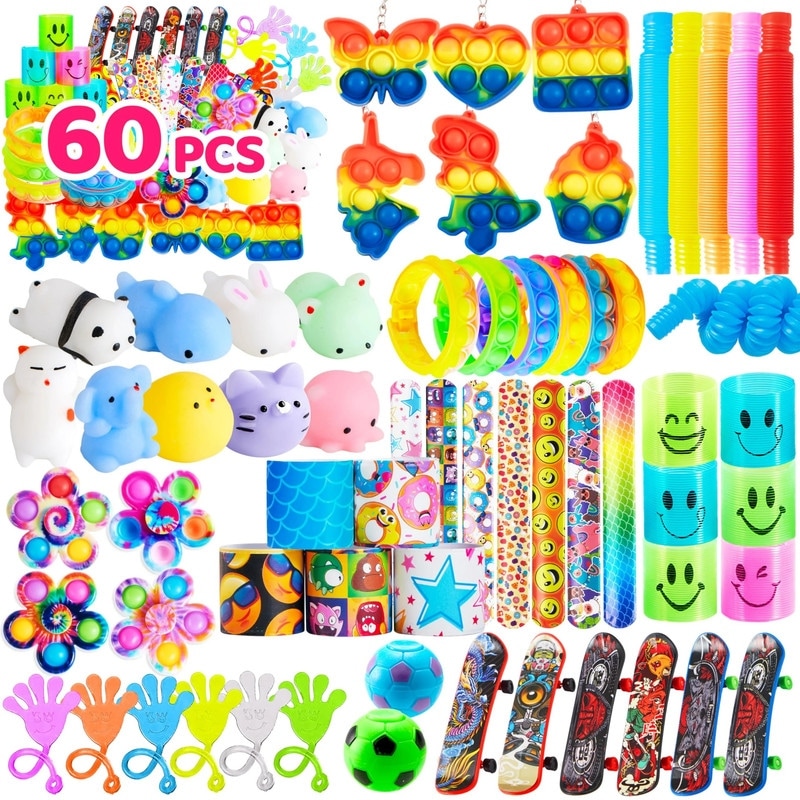 60Pcs Party Favors for Kids, Fidget Toys Pack - Multicolor