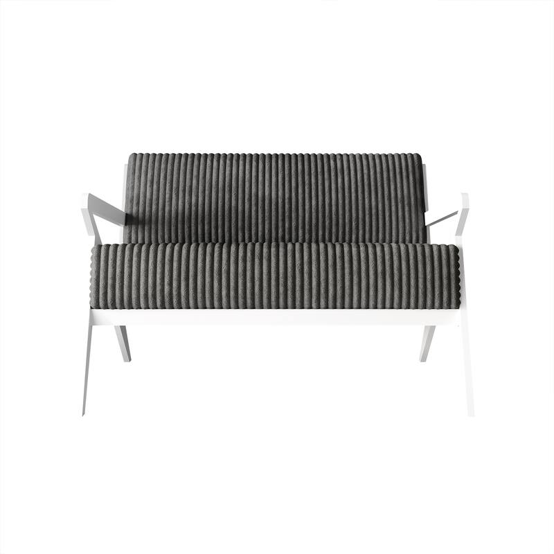 CraftPorch Chic Modern Velvet Upholstered Loveseat - Grey
