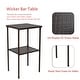 preview thumbnail 9 of 8, Square 2 - Person Wicker Bar Height Dining Set with Cushions