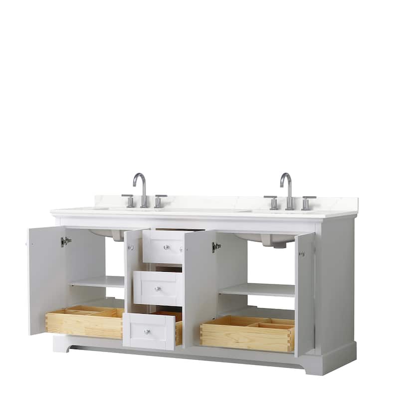 Avery 72-inch Double Vanity, Quartz Top