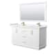 Option White / White Cultured Marble Top / Satin Bronze
