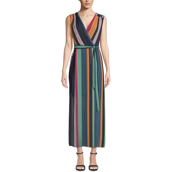 eci maxi dress Eci Women's Sleeveless Striped Maxi Dress Black Size M - Bed Bath & Beyond