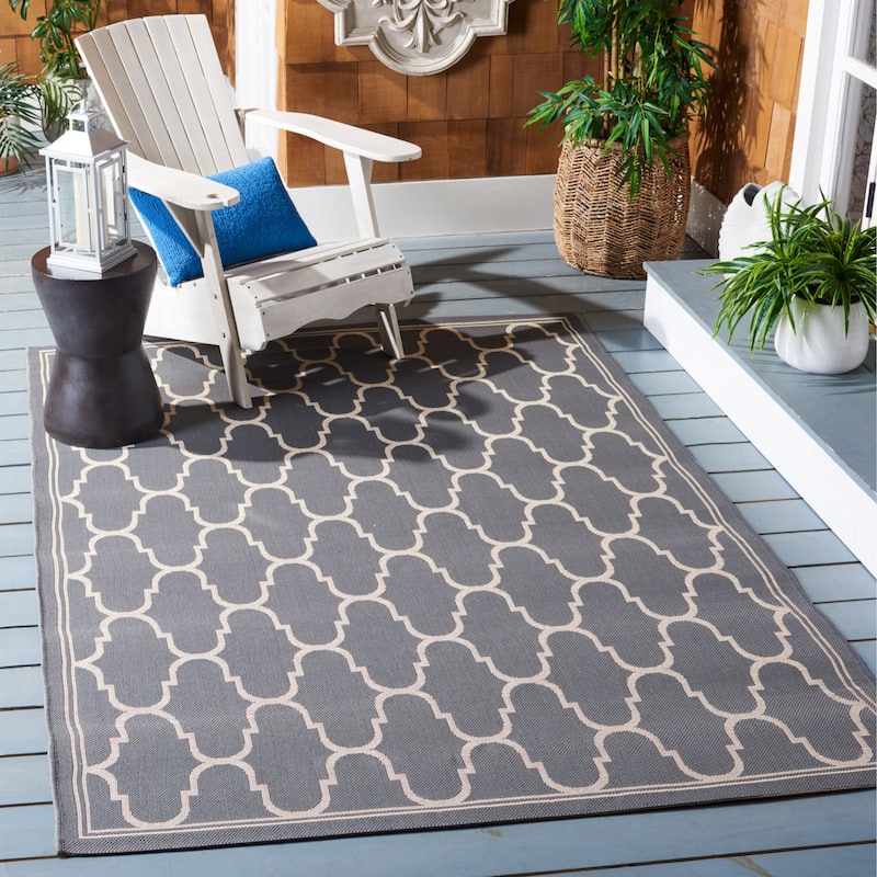 SAFAVIEH Courtyard Sufia Waterproof Trellis Backyard Patio Rug