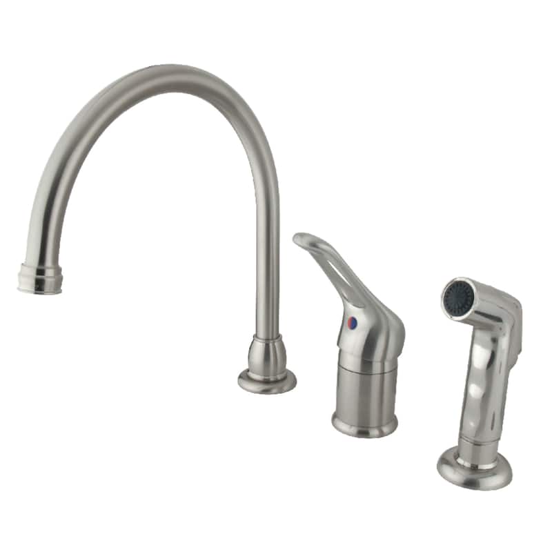 Wyndham Deck Mount Widespread Kitchen Faucet with Side Sprayer