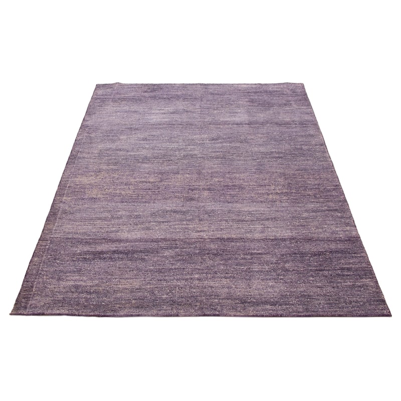 ECARPETGALLERY Hand-knotted Loreto Purple Silk Rug - 5'9 x 8'9