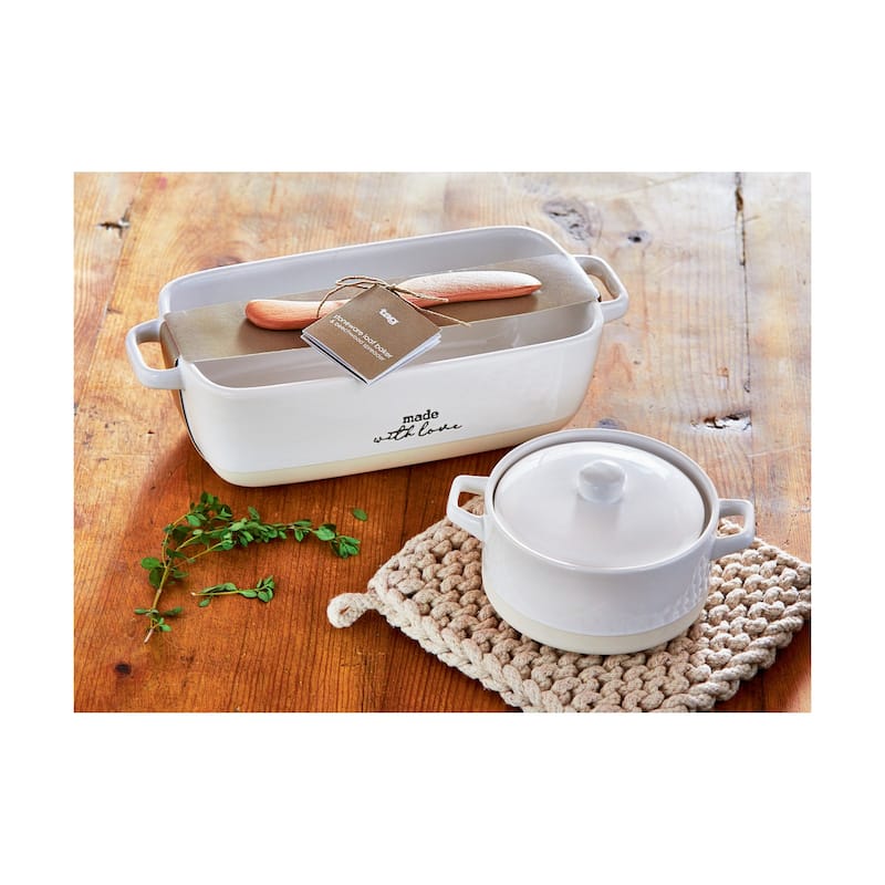 Individual White Ceramic Casserole Baker 12oz Dishwasher Safe Everyday Bakeware 3h x 6.6l x 4.9w