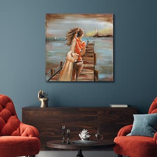 "Lighthouse" Mixed Media Iron Hand Painted Dimensional Wall Art