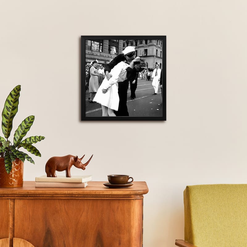 Kissing the War Goodbye - V-J Day in Times Square Premium Framed Poster by Victor Jorgensen