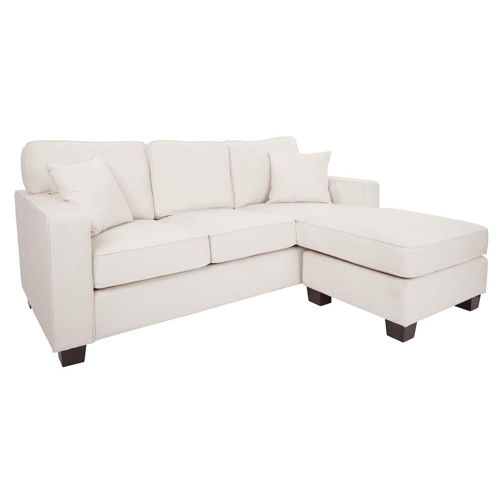 Copper Grove Slavutych Ivory Upholstered Sectional Sofa
