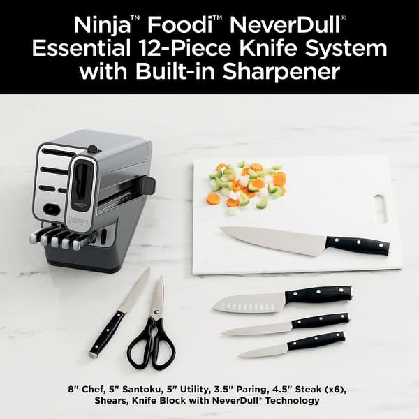 Ninja K12012 Foodi NeverDull Essential 12pc Knife System with Builtin
