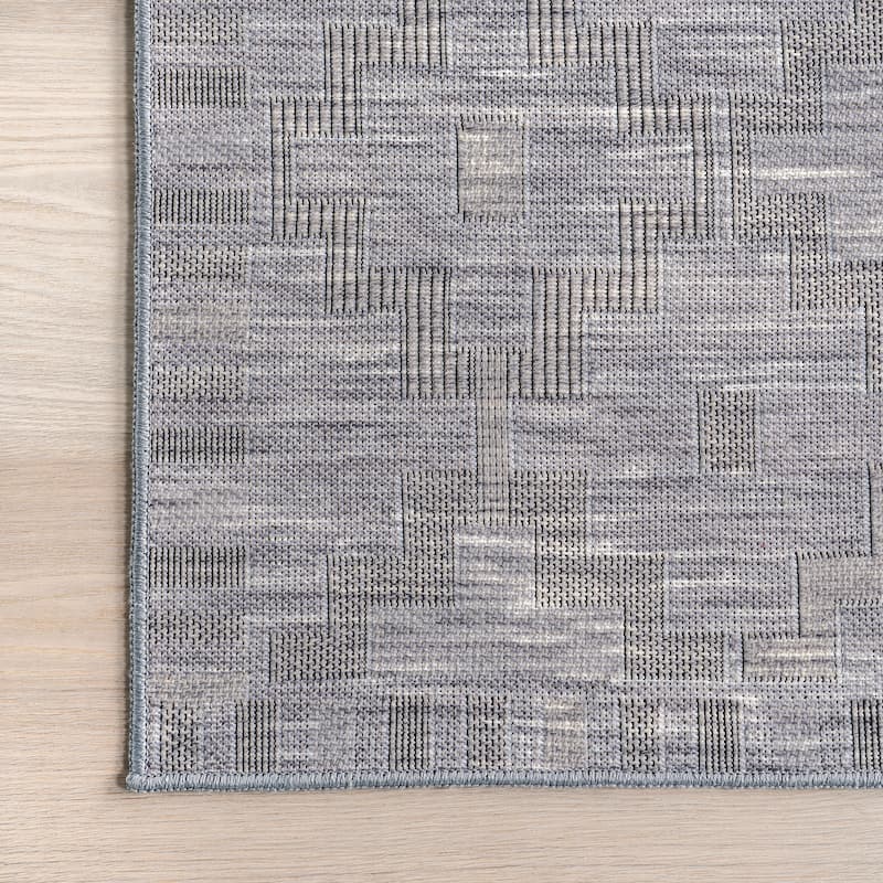 Nuloom Elia SpinClean Casual Geometric Machine Washable Area Rug