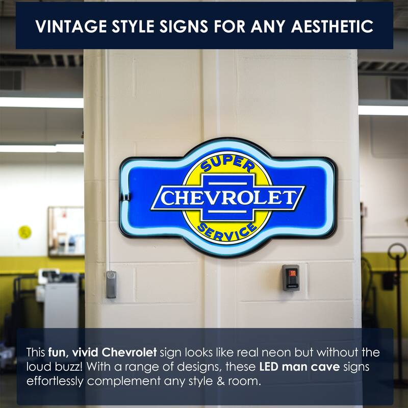 American Art Decor Vintage Ford Marquee Shaped LED Light Up Sign Wall Decor for Man Cave Bar