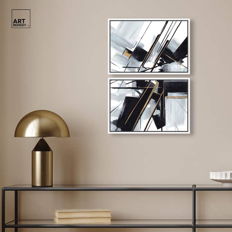 Interlocking Black Canvas Set of 2 by Art Remedy