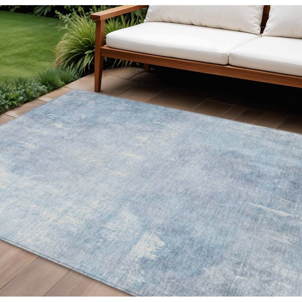 HomeRoots Abstract Transitional Rectangle Outdoor Rug