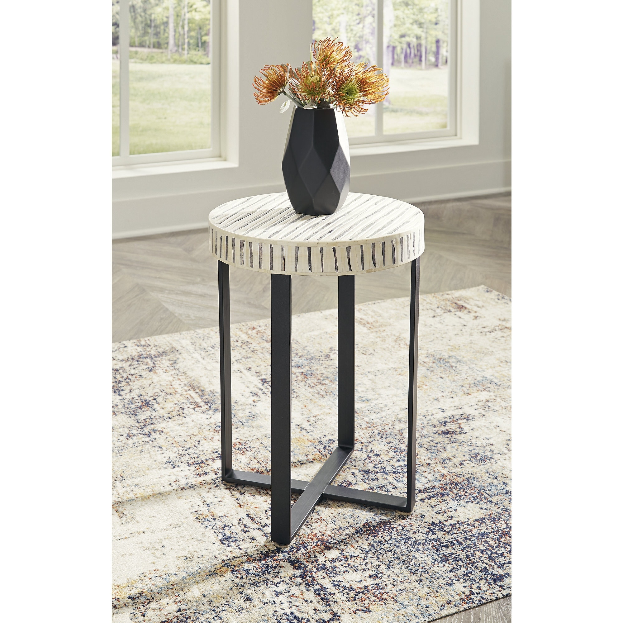 Bone inlay accent table hotsell