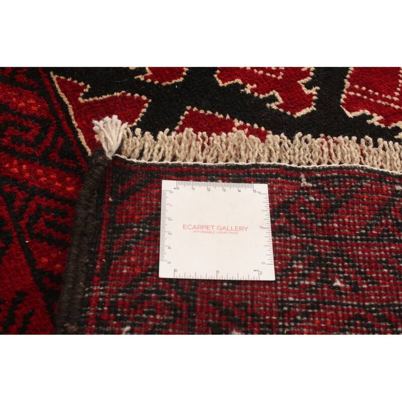 Hand-knotted Herati Red Wool Rug - 3'7 x 6'4/3'7" x 6'4"