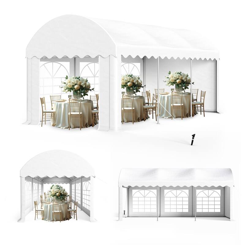 20' x 40' Large Patio Wedding Party Tent with 12 Removable Sidewalls Outdoor Gazebo Event Shelter Canopy with Carry Bags