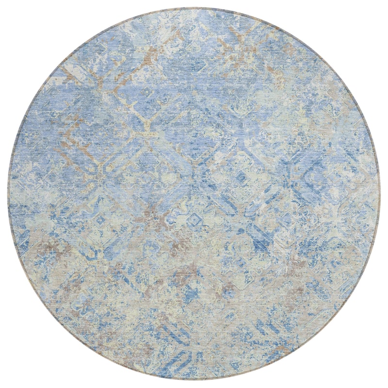 HomeRoots Geometric Transitional Rectangle Outdoor Rug