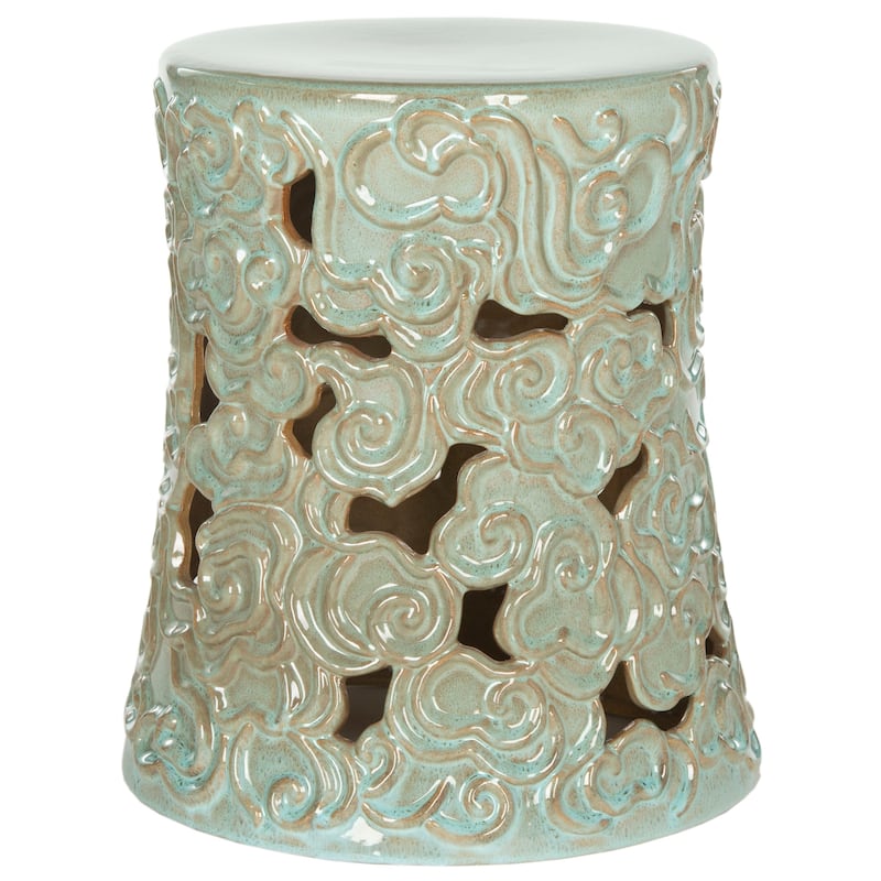 SAFAVIEH Sajmira Cloud Ceramic Decorative Garden Stool