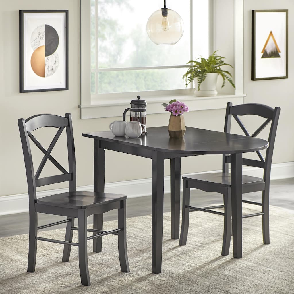 Simple Living Country Cottage Drop Leaf 3-piece Dining Set