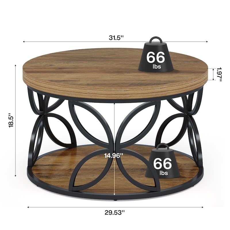 2-Tier Round Coffee Table
