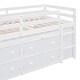 preview thumbnail 8 of 16, Twin Solid Wood Loft Bed with Writing Desk, Side Desk, Drawers, Shelves