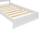 preview thumbnail 5 of 9, Twin Bed Frame Headboard with LED Window, Chimney - White