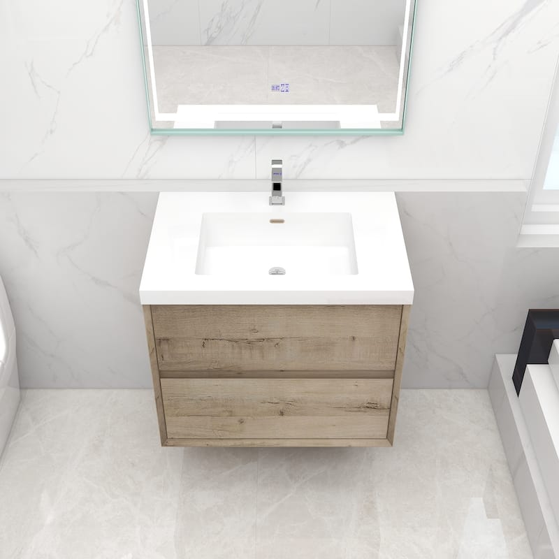 Selina 30" Wall Mounted Vanity with Single Sink - 30