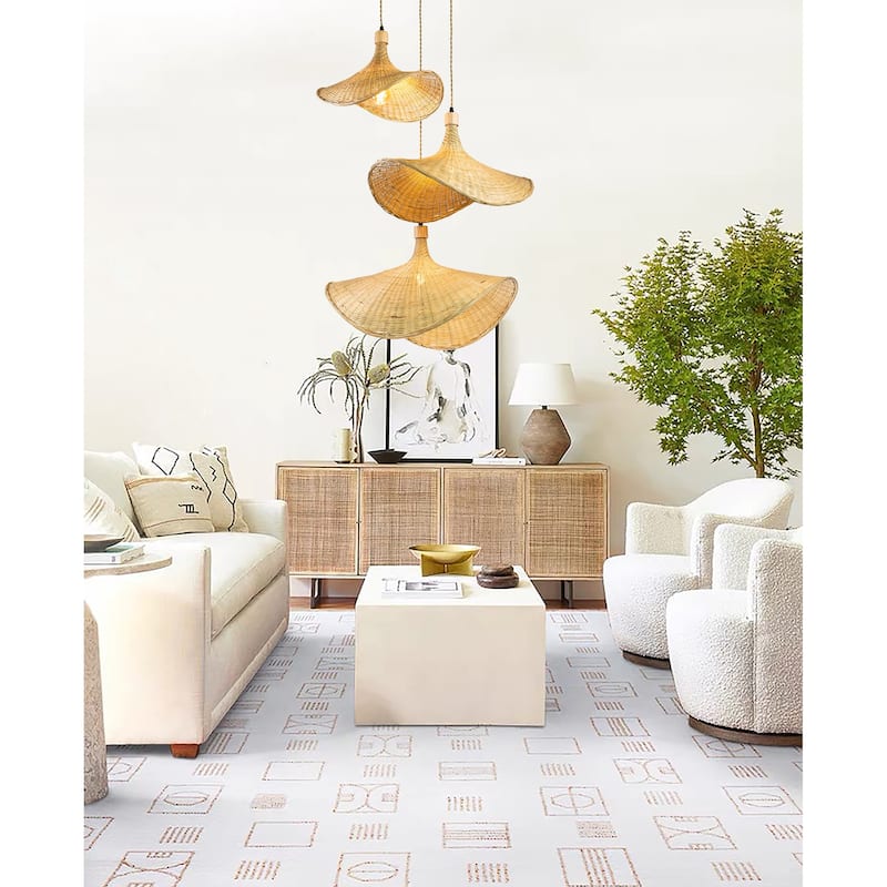 Three Lights Unique Rattan Pendant Light