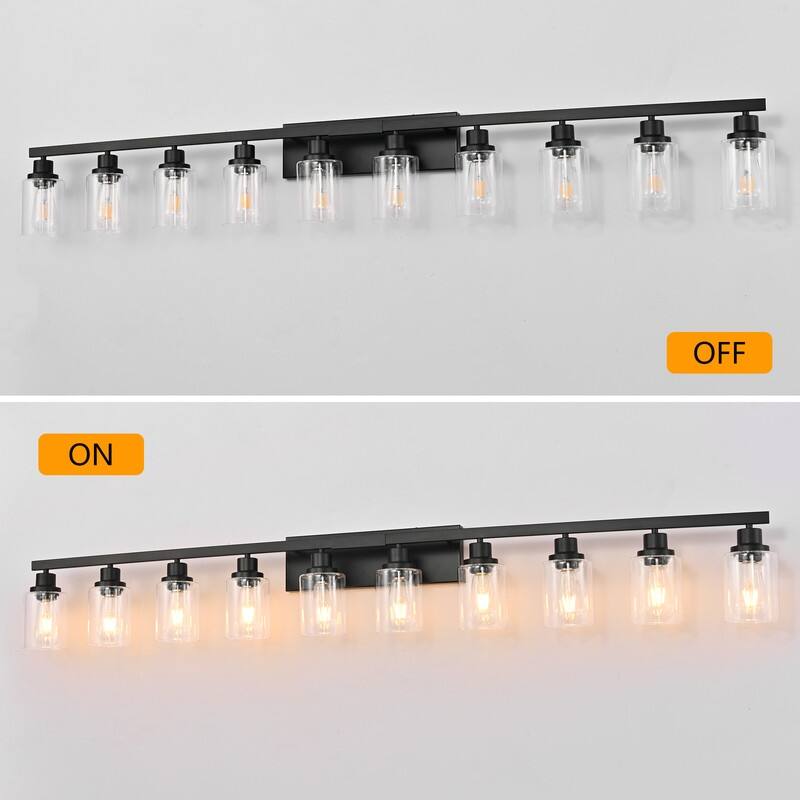 Bathroom Vanity Light With Clear Glass Shades For Vanity Mirror, Bathroom, Or Hallway