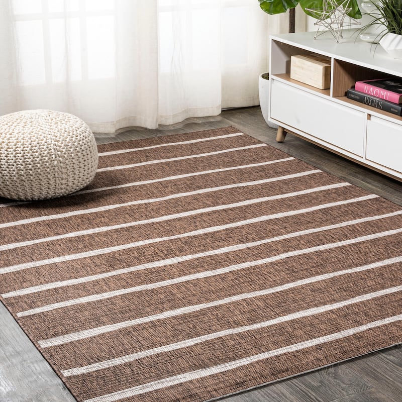 JONATHAN Y Andratx Berber Stripe Indoor/Outdoor Area Rug