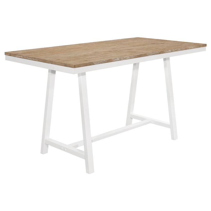 Hollis Rectangular 71-inch Counter Height Dining Table Brown - White