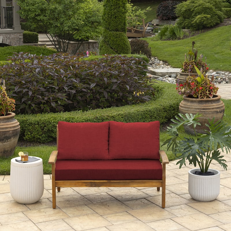 ARDEN Outdoor Loveseat Cushion Set, 48 x 24