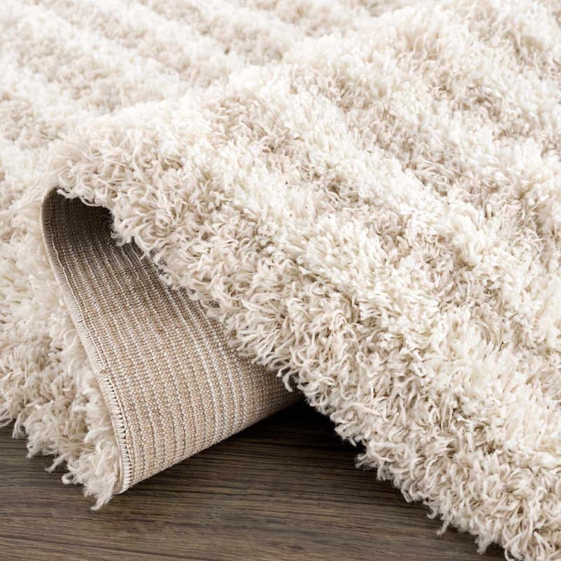 Hauteloom Calup Living Room, Bedroom Area Rug - Plush Pile - Camel, Ivory - 5'3" x 7'3"