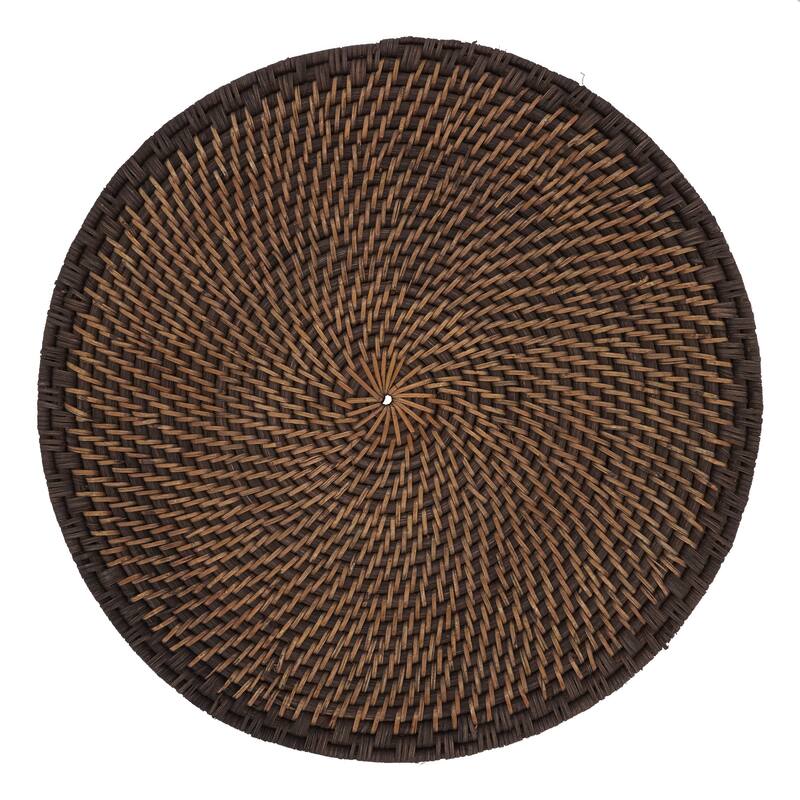 Rattan Placemats With Woven Design (Set of 4)