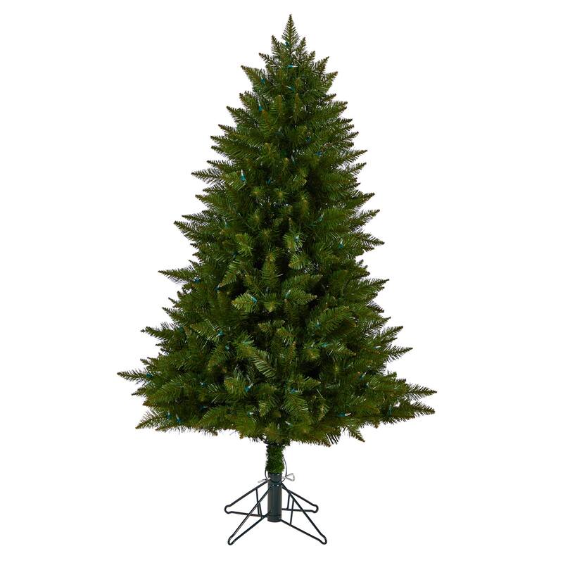 5ft. Spruce Artificial Christmas Tree with 250 Color Changing LED Lights, Remote & 586 Branches - Modern Tech Holiday X-Mas Tree