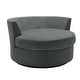 preview thumbnail 40 of 60, Upholstered Accent Swivel Barrel Armchair Club Chair with Pillows