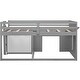 preview thumbnail 49 of 58, Versatility Twin Size Wood Loft Kids Bed with Cabinet,Drawers,Shelf