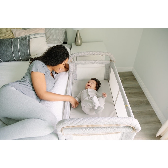 Arm s Reach Clear Vue Co Sleeper With Deep Basket In Grey