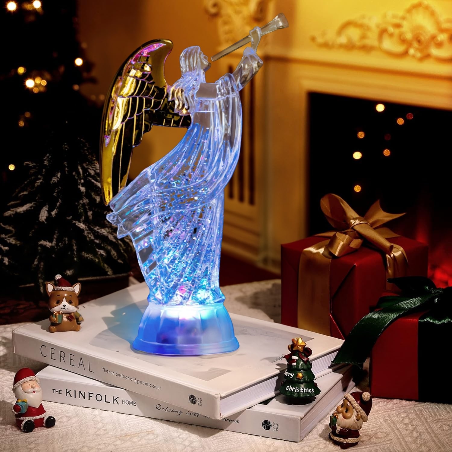 Multi-Color Christmas Tree Snow Globe Water Lantern - Christmas Tree W - Richards Expo