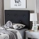 preview thumbnail 15 of 13, Porch & Den Rio Vista Crystal Tufted Twin Headboard Black