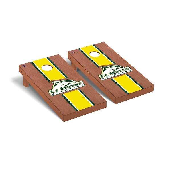 slide 2 of 5, Le Moyne College Dolphins Rosewood Cornhole Board Set
