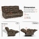preview thumbnail 38 of 58, MCombo Power Reclining Loveseat Sofa with Heat and Massage, Fabric PR648