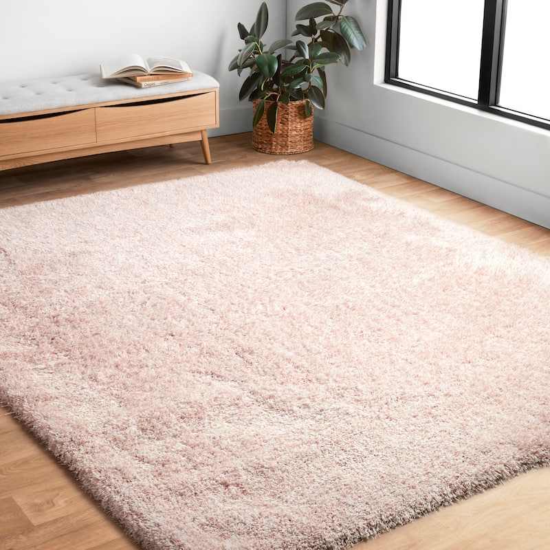 Alexander Home Kasen Mid-Century Modern 2 Tone Plush Shag Rug