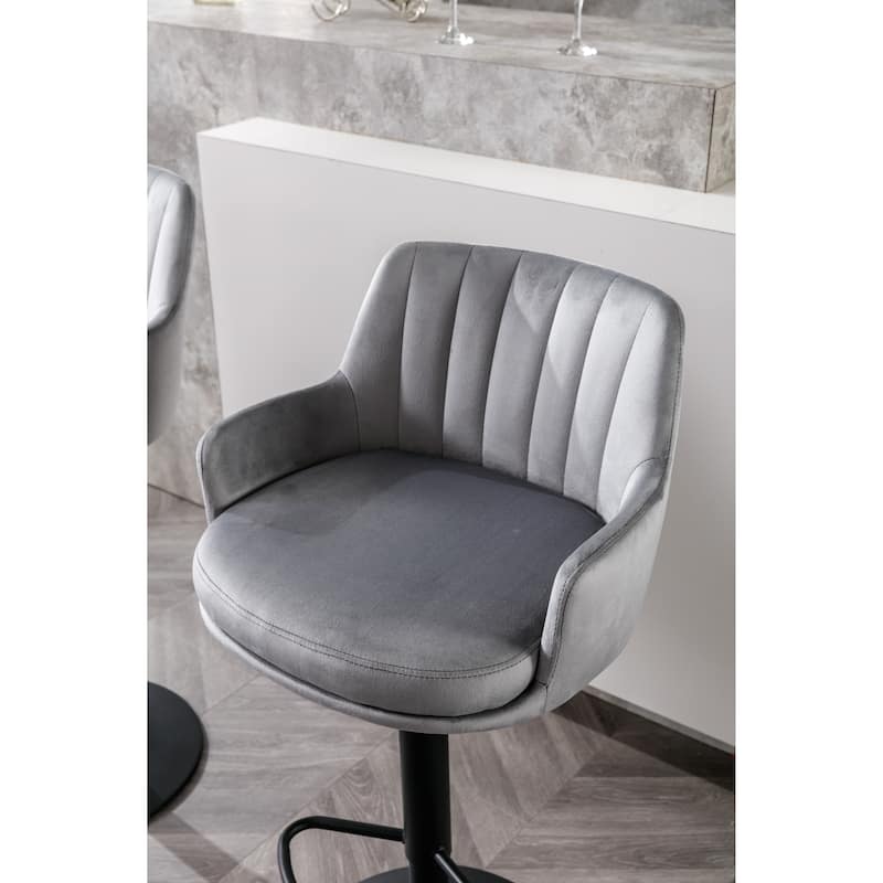 Adjustable Barstools with Back and Footrest