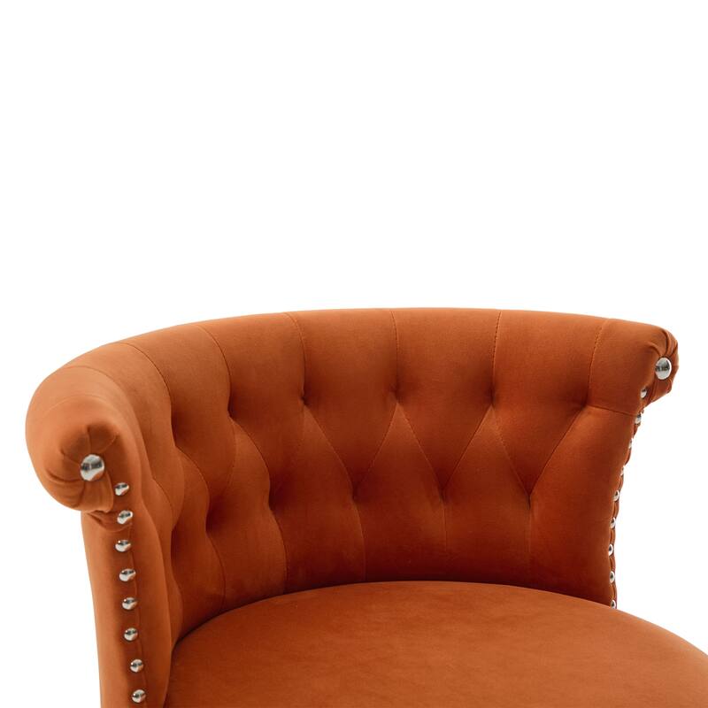 Velvet Upholstered Bar Stool Set of 2, Adjusatble Height Swivel Bar Stools, Dining Chairs with Curved Backrest & Footrest